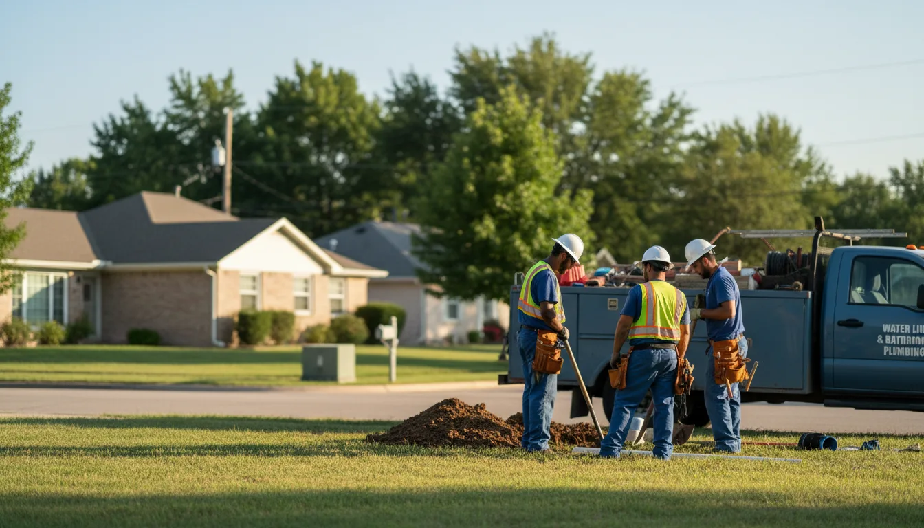 Residential water line and bathroom plumbing service in Java, SD